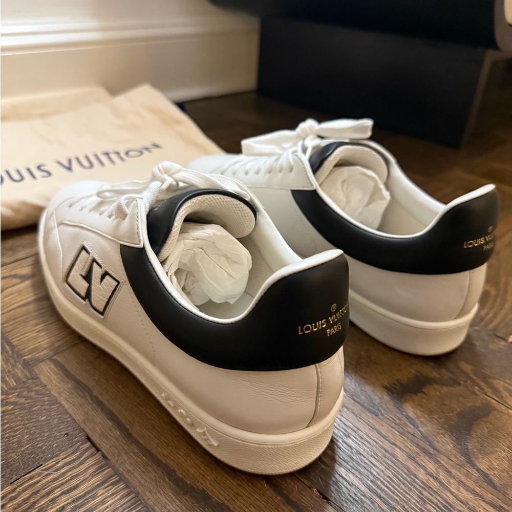 Louis Vuitton White and Black Sneakers - Picture 4 of 5